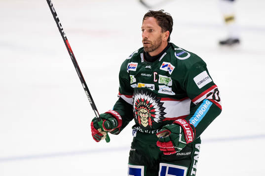 Frölundas Joel Lundqvist utan hjälm