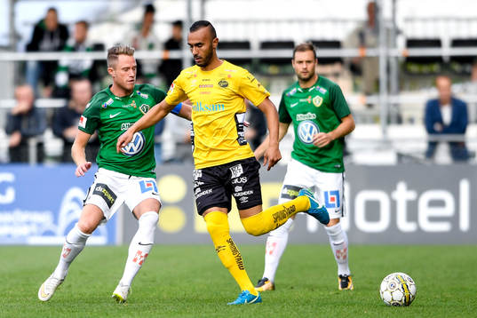 Elfsborgs Issam Jebali och Jönköpings Tommy Thelin