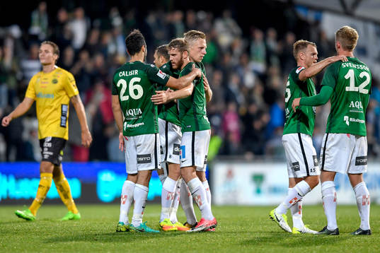 Jönköpings spelare jublar