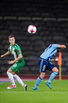 Hammarbys Amanda Johansson och Djurgårdens Michelle Wörner