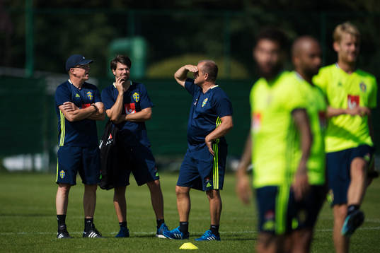 Förbundskapten Janne Andersson, psykologen Daniel Ekvall