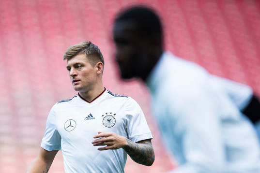 Toni Kroos during a training session on September 3, 2017 in Stuttgart.
