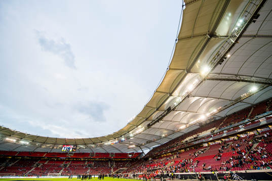 General view over Mercedes-Benz Arena ahead of the FIFA World Cup Qualifier match between Germany and Norway on September 4, 2017 in Stuttgart.