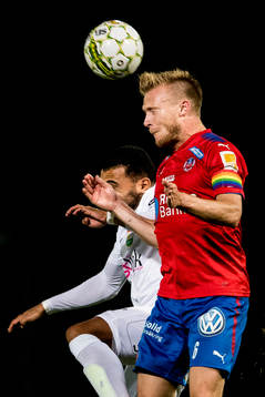 Helsingborgs Andreas Landgren och Dalkurds Jalid Kerkich