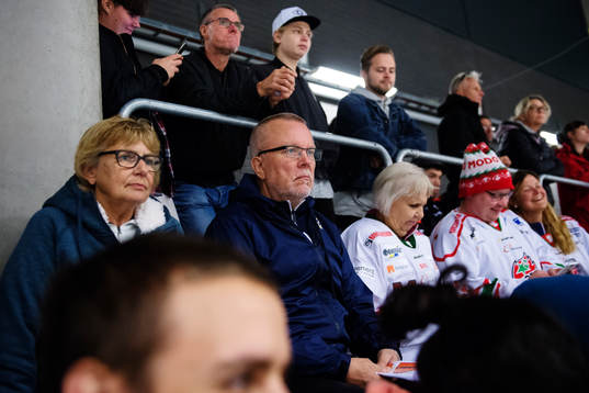 Förbundskapten Leif Boork på läktaren