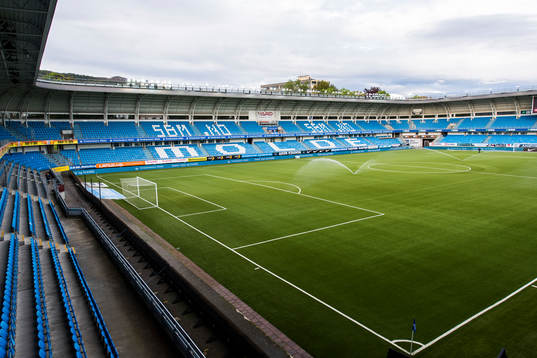 General interior view of Aker stadion ahead of the Eliteserien match between Molde and Odd on September 11, 2017 in Molde.