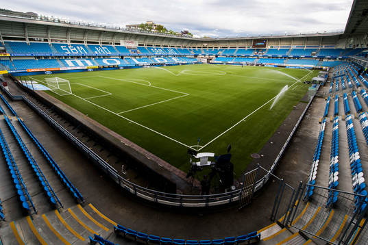 General interior view of Aker stadion ahead of the Eliteserien match between Molde and Odd on September 11, 2017 in Molde.