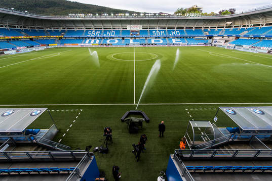 General interior view of Aker stadion ahead of the Eliteserien match between Molde and Odd on September 11, 2017 in Molde.