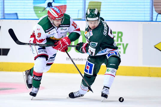 Moras John Persson och Frölundas Mats Rosseli Olsen