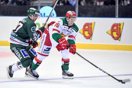 Frölundas Ponthus Westerholm och Moras Michael Haga