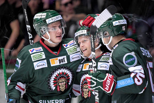 Frölundas Ryan Lasch jublar