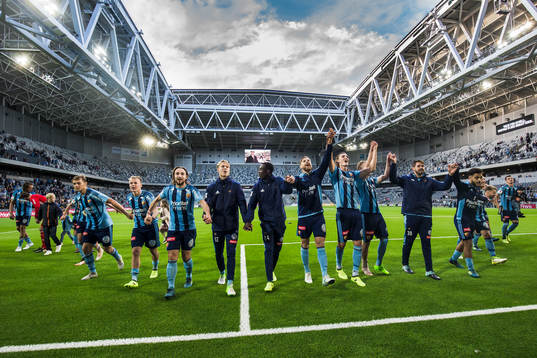 Djurgårdens spelare jublar