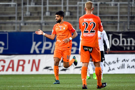 AFC Eskilstunas Omar Eddahri jublar