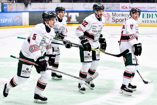 Tingsryds Niklas Enberg jublar med lagkamrater