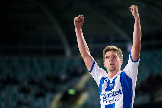 IFK Göteborgs Mikael Boman jublar efter 4-0