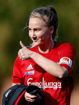 Vittsjös Emma Lundh före sin första match från start