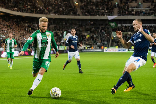 Hammarbys Sander Svendsen och Norrköpings Nikola Tkalcic