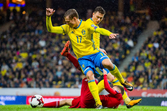Sveriges Viktor Claesson och Victor Nilsson Lindelöf