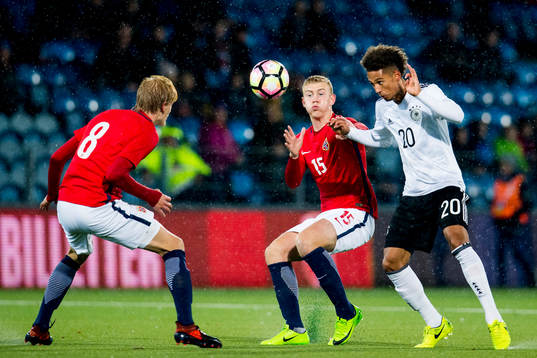 Henrik Bjørdal of Norway and Thilo Kehrer of Germany