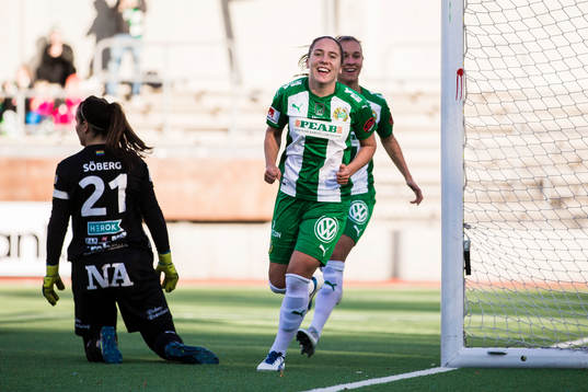Hammarbys Alma Nygren jublar
