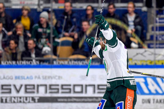 Färjestads Mikael Wikstrand jublar