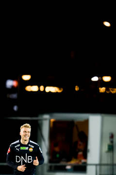 Eirik Ulland Andersen of Strømsgodset celebrates 1-0