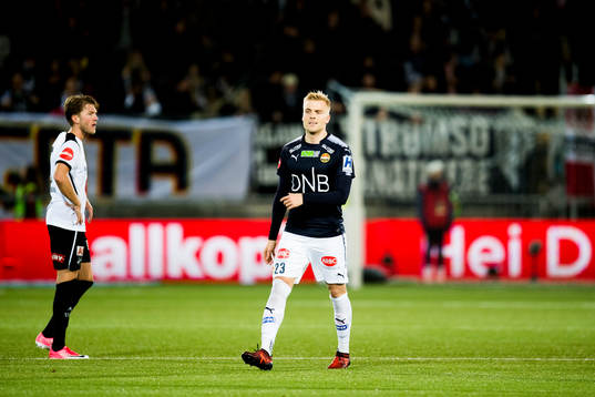 Eirik Ulland Andersen of Strømsgodset celebrates 1-0