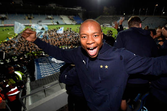 Malmö FFs Carlos Strandberg jublar