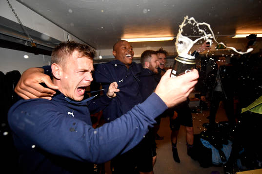 Malmö FFs Carlos Strandberg jublar