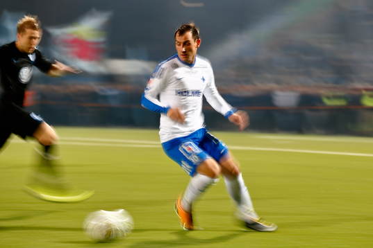 Malmö FFs Anton Tinnerholm  och Norrköpings Nikola Tkalcic