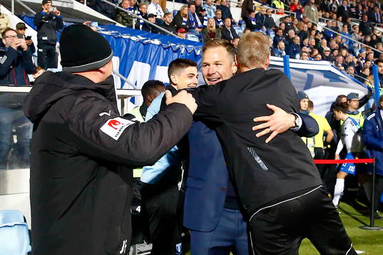Malmös FFs tränare Magnus Pehrsson jublar
