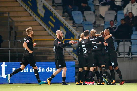 Jubel efter mål 1-2 av Malmös FFs Anders Christiansen