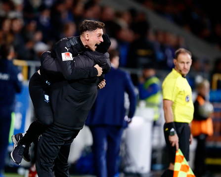Jubel vid Malmö FFs bänk