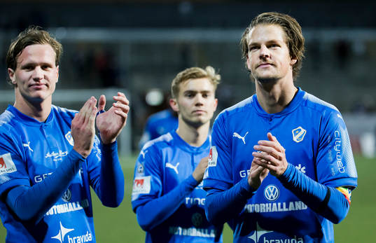 Halmstads Fredrik Liverstam jublar