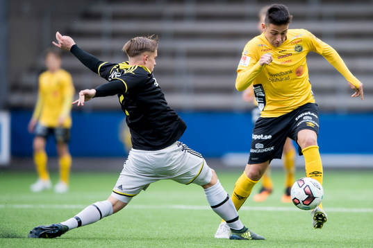 Elfsborgs Aleksandar Ceganjac tar sig förbi AIK’s Filip