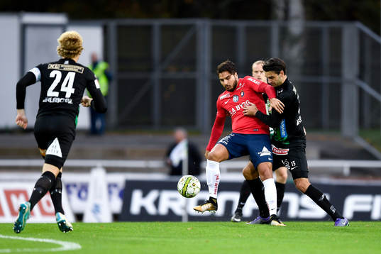 Örgrytes William Atashkadeh och Varbergs Oliver Stanisic i