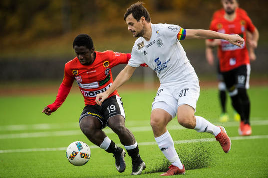 Landskronas Thierry Zahui och Oskarshamns Mergim Smakolli