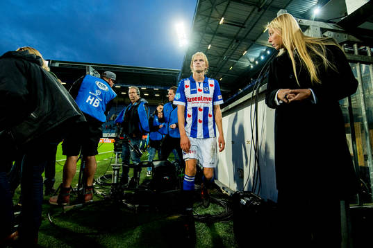 Morten Thorsby of Heerenveen walks off the pitch