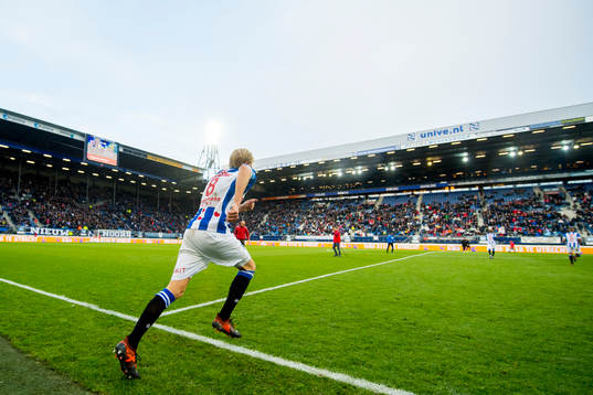 Morten Thorsby of Heerenveen enters the pitch for the second half