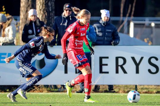 Linköpings Lina Hurtig och Kvarnsvedens Agnes Dahlström