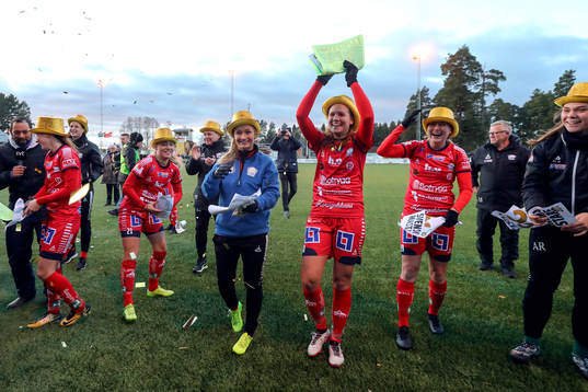 Linköpings spelare jublar