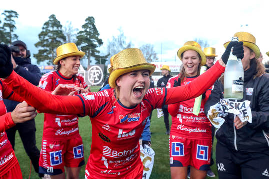 Linköpings spelare jublar