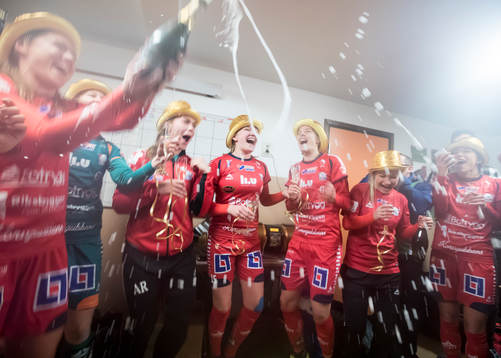 Linköpings spelarna jublar