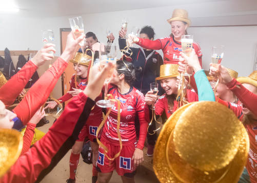 Linköpings spelarna jublar