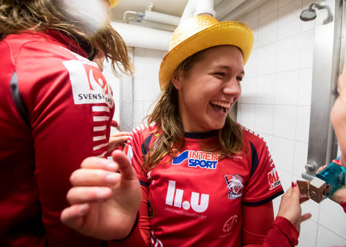 Linköpings spelarna jublar