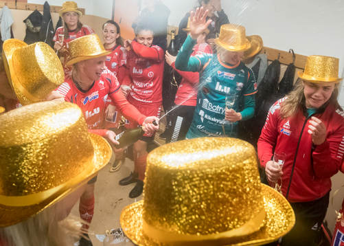 Linköpings spelarna jublar