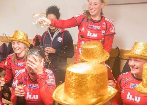 Linköpings spelarna jublar