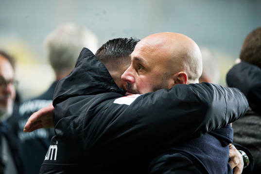 GAIS tränare Bosko Orovic jublar