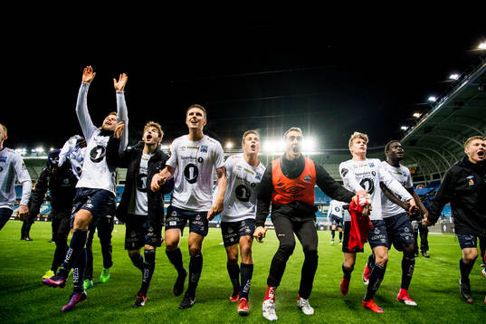 Kristiansund players celebrate