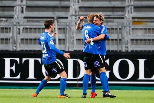 Halmstads Jonathan Svedberg och Höskuldur Gunnlaugsson